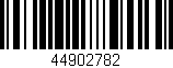Código de barras (EAN, GTIN, SKU, ISBN): '44902782'