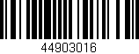 Código de barras (EAN, GTIN, SKU, ISBN): '44903016'