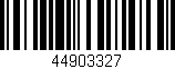 Código de barras (EAN, GTIN, SKU, ISBN): '44903327'