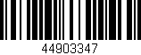 Código de barras (EAN, GTIN, SKU, ISBN): '44903347'