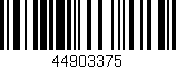 Código de barras (EAN, GTIN, SKU, ISBN): '44903375'