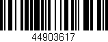 Código de barras (EAN, GTIN, SKU, ISBN): '44903617'