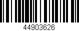 Código de barras (EAN, GTIN, SKU, ISBN): '44903626'