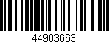 Código de barras (EAN, GTIN, SKU, ISBN): '44903663'