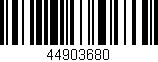 Código de barras (EAN, GTIN, SKU, ISBN): '44903680'
