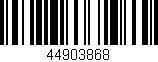 Código de barras (EAN, GTIN, SKU, ISBN): '44903868'
