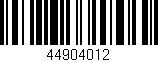 Código de barras (EAN, GTIN, SKU, ISBN): '44904012'