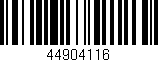 Código de barras (EAN, GTIN, SKU, ISBN): '44904116'