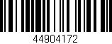 Código de barras (EAN, GTIN, SKU, ISBN): '44904172'