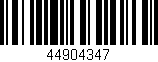 Código de barras (EAN, GTIN, SKU, ISBN): '44904347'