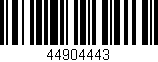 Código de barras (EAN, GTIN, SKU, ISBN): '44904443'