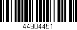 Código de barras (EAN, GTIN, SKU, ISBN): '44904451'