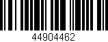Código de barras (EAN, GTIN, SKU, ISBN): '44904462'