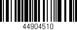 Código de barras (EAN, GTIN, SKU, ISBN): '44904510'