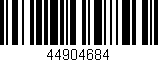 Código de barras (EAN, GTIN, SKU, ISBN): '44904684'