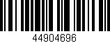Código de barras (EAN, GTIN, SKU, ISBN): '44904696'