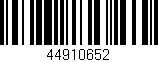 Código de barras (EAN, GTIN, SKU, ISBN): '44910652'
