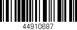Código de barras (EAN, GTIN, SKU, ISBN): '44910687'