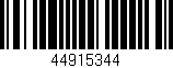 Código de barras (EAN, GTIN, SKU, ISBN): '44915344'