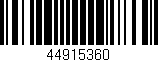 Código de barras (EAN, GTIN, SKU, ISBN): '44915360'