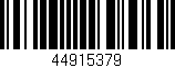 Código de barras (EAN, GTIN, SKU, ISBN): '44915379'