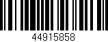 Código de barras (EAN, GTIN, SKU, ISBN): '44915858'