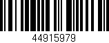Código de barras (EAN, GTIN, SKU, ISBN): '44915979'