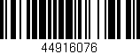 Código de barras (EAN, GTIN, SKU, ISBN): '44916076'