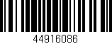 Código de barras (EAN, GTIN, SKU, ISBN): '44916086'