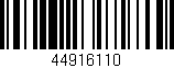 Código de barras (EAN, GTIN, SKU, ISBN): '44916110'