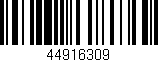 Código de barras (EAN, GTIN, SKU, ISBN): '44916309'