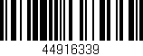 Código de barras (EAN, GTIN, SKU, ISBN): '44916339'