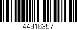 Código de barras (EAN, GTIN, SKU, ISBN): '44916357'