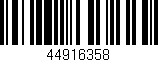 Código de barras (EAN, GTIN, SKU, ISBN): '44916358'