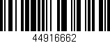 Código de barras (EAN, GTIN, SKU, ISBN): '44916662'