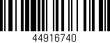 Código de barras (EAN, GTIN, SKU, ISBN): '44916740'