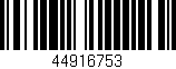 Código de barras (EAN, GTIN, SKU, ISBN): '44916753'
