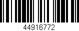 Código de barras (EAN, GTIN, SKU, ISBN): '44916772'