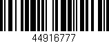 Código de barras (EAN, GTIN, SKU, ISBN): '44916777'