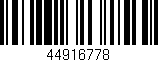 Código de barras (EAN, GTIN, SKU, ISBN): '44916778'