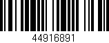 Código de barras (EAN, GTIN, SKU, ISBN): '44916891'