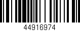 Código de barras (EAN, GTIN, SKU, ISBN): '44916974'