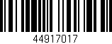 Código de barras (EAN, GTIN, SKU, ISBN): '44917017'
