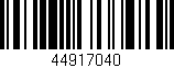 Código de barras (EAN, GTIN, SKU, ISBN): '44917040'