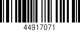 Código de barras (EAN, GTIN, SKU, ISBN): '44917071'