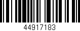 Código de barras (EAN, GTIN, SKU, ISBN): '44917183'