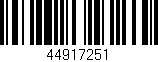Código de barras (EAN, GTIN, SKU, ISBN): '44917251'