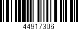 Código de barras (EAN, GTIN, SKU, ISBN): '44917306'
