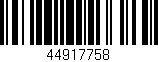 Código de barras (EAN, GTIN, SKU, ISBN): '44917758'