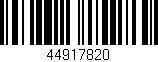 Código de barras (EAN, GTIN, SKU, ISBN): '44917820'